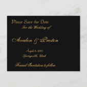 White Roses & Candlelight Sla de datum Kaart (Achterkant)