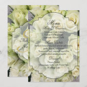 White Roses Champagne Blush Wedding Suite Menu (Voorkant / Achterkant)