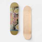 White Roses Colette Gold Skateboard (Voorkant)