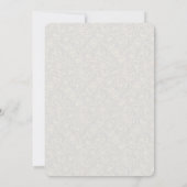 White Roses Elegant Floral Wedding Invitation Kaart (Achterkant)
