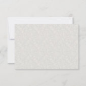 White Roses Elegant Floral Wedding RSVP Kaartje (Achterkant)