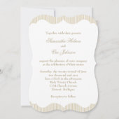 White Roses Elegant Wedding Invitation Kaart (Achterkant)