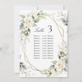 White Roses Eucalyptus Wedding Zitting Grafiek Kaa Kaart (Voorkant)