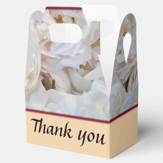 White Roses Favor Box Bedankdoosjes (Geopend)
