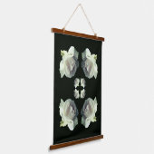 White Roses Floral Abstract Hangend Wandkleed (Gebogen)