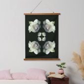 White Roses Floral Abstract Hangend Wandkleed (Slaapkamer)