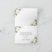 White Roses Floral Baby shower Bedankt Card (Binnen)