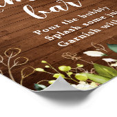 White Roses Floral Greenery Mimosa Bar Poster (Hoek)