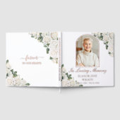 White Roses Floral Memorial Funeral Afbeelding Fot Gastenboek (Volledig)