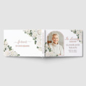White Roses Floral Memorial Funeral Afbeelding Fot Gastenboek (Volledig)