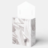 White Roses Floral Roos Modern Elegant Wedding Bedankdoosjes (Geopend)