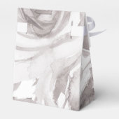 White Roses Floral Roos Modern Elegant Wedding Bedankdoosjes (Achterkant)