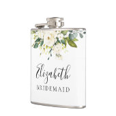 White Roses Floral Vrijgezellenfeest Flask Heupfles (Links)