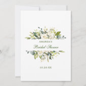 White Roses Floral Vrijgezellenfeest Game Kaart (Achterkant)