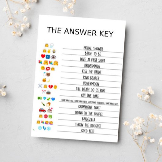 White Roses Floral Vrijgezellenfeest Game Kaart