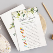 White Roses Floral Vrijgezellenfeest Game Kaart