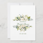 White Roses Floral Vrijgezellenfeest Game Kaart (Achterkant)