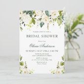 White Roses Floral Waterverf VRIJGEZELLENFEEST Kaart (Staand voorkant)