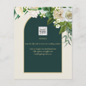 White Roses Forest Green Winter Weduwdatums Flyer (Achterkant)