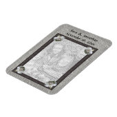 White Roses Foto Lijst Gepersonaliseerde bruiloft Magneet (Linkerzijde)