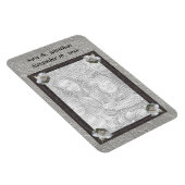 White Roses Frame Wedding Photo Personalized Magneet (Rechterzijde)