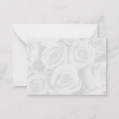 White Roses Funeral Bedankt Notitiekaartje (Achterkant)