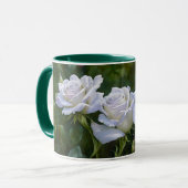 White Roses Garden Art Mok Cup (Voorkant links)