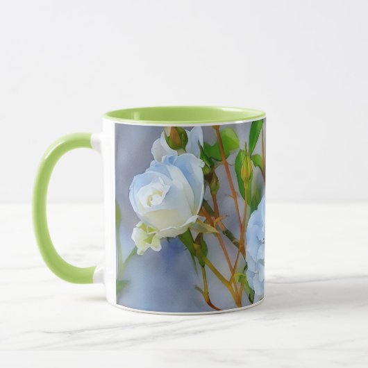 White Roses Garden Art Mok Cup (Links)