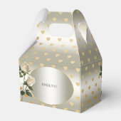 White Roses Gold Hearts Favoriete Box Bedankdoosjes (Achterkant)