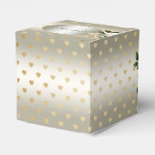 White Roses Gold Hearts Favoriete Box Bedankdoosjes (Achterkant)