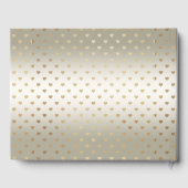 White Roses Gold Hearts Gastboek Gastenboek (Achterkant)