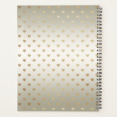 White Roses Gold Hearts Planner (Achterkant)