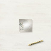 White Roses Gold Hearts Post it Notes (Op bureau)