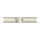 White Roses Gold Hearts Uitnodiging Belly Band Uitnodigingen Wikkel (Vlak)