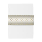 White Roses Gold Hearts Uitnodiging Belly Band Uitnodigingen Wikkel (Achterkant Voorbeeld)