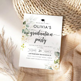White Roses Graduation Party Uitnodiging