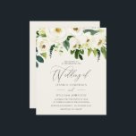White Roses Green Leaf over een begrotingsweddensc<br><div class="desc">White Roses Green Leaf over een uitnodiging voor begrotingsweddenschappen</div>