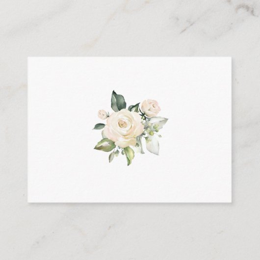 White Roses Greenery Bridal raden hoeveel Kisses Informatiekaartje (Achterkant)