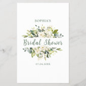 White Roses Greenery Bridal Wat zit er in je tas Flyer (Achterkant)