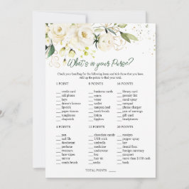 White Roses Greenery Bridal Wat zit er in je tas Kaart