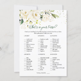 White Roses Greenery Bridal Wat zit er in je tas Kaart