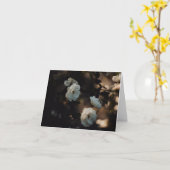 White roses in moody light, Sympathy Kaart (Gele Bloem)