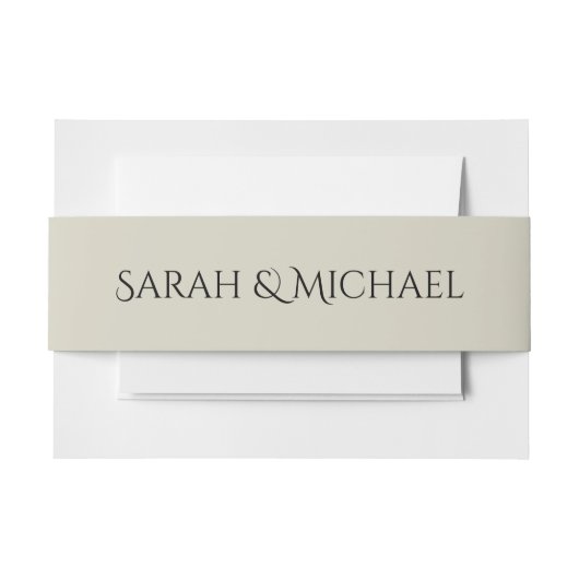 White Roses Invitation Belly Band Uitnodigingen Wikkel (Voorkant Voorbeeld)