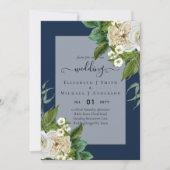 WHITE ROSES Invitations WEDDING CHIC Kaart (Voorkant)