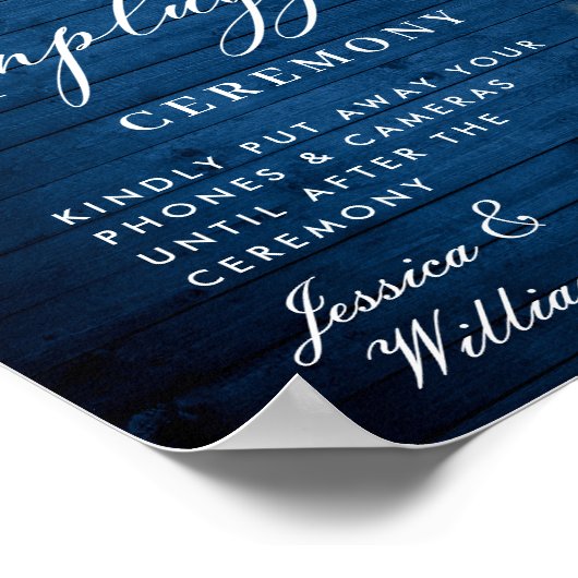 White Roses Lantern Unplugged Wedding Ceremony Poster (Hoek)