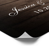 White Roses Lantern Wedding Ceremony Seating Poster (Hoek)