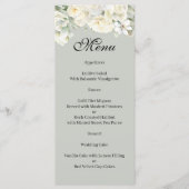 White Roses Light Green Menu (Voorkant)