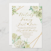 White Roses Niets Fancy Gewoon Liefde Elopement Kaart (Voorkant / Achterkant)