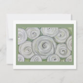 White Roses Note card Kaart (Voorkant)