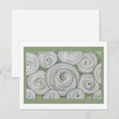 White Roses Note card Kaart (Voorkant / Achterkant)